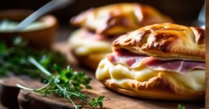 Przekąski z ciasta francuskiego z serem i szynką: Proste i pyszne!