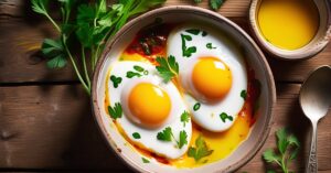 Jajka po turecku przepis: Pyszne śniadanie w 15 minut!